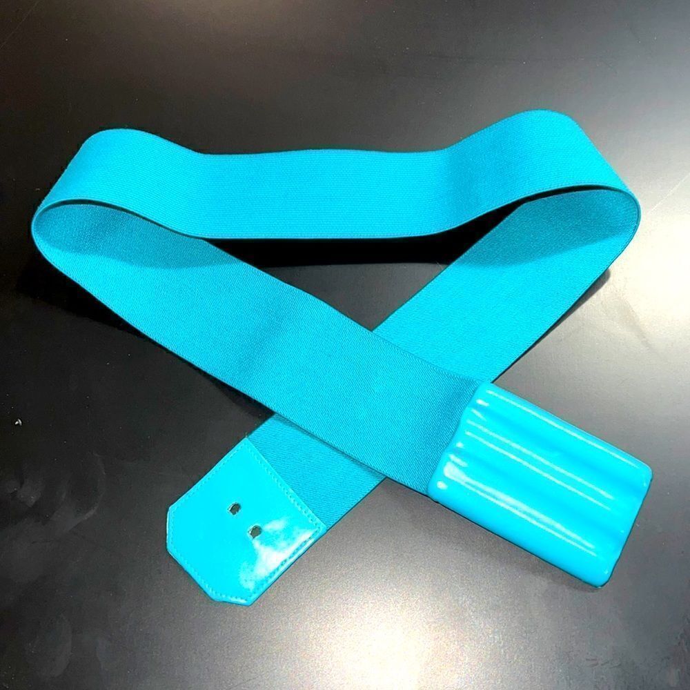 Vintage Anne Klein For Calderon Turquoise Stretchy Belt. - Picture 4 of 5
